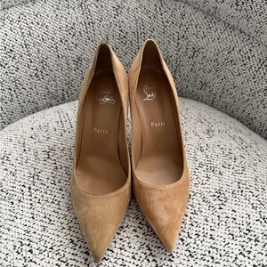 Christian Louboutin Camel Suede Heels